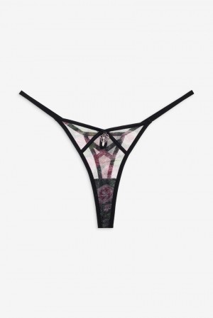 Black For Love & Lemons Ciara Thong | US-SBMH65738