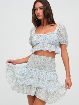 Blue For Love & Lemons Riley Skirt | US-BINO6475