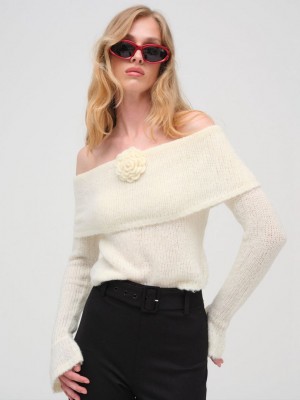 Ivory For Love & Lemons Aspen Knit Top | US-FATX4138