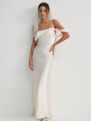 Ivory For Love & Lemons Jewel Maxi Dress | US-WRKJ53861