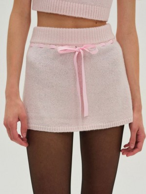 Pink For Love & Lemons Beverly Mini Skirt | US-QTKY46139