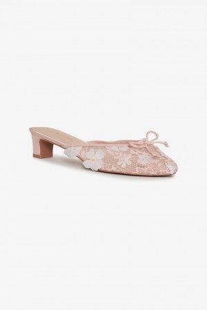 Pink For Love & Lemons Georgia Heels | US-CDPN13976