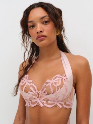 Pink For Love & Lemons Hallie Underwire Bra | US-VGPJ94160