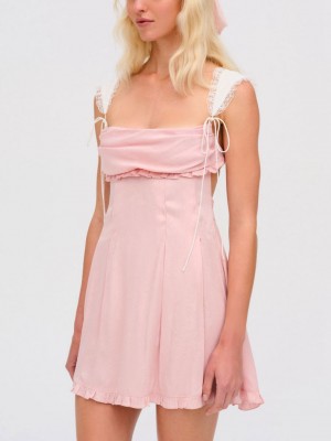 Pink For Love & Lemons Holland Mini Dress | US-XIPC65701