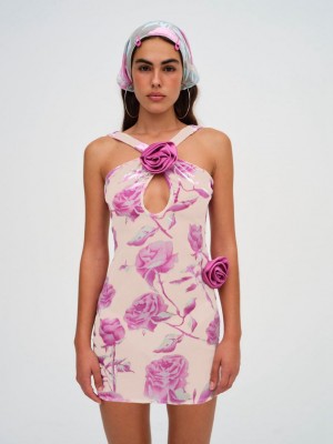 Pink For Love & Lemons Rori Mini Dress | US-QLEV41365