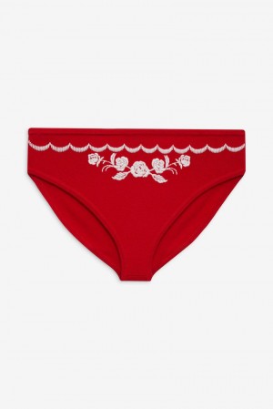 Red For Love & Lemons Josephina Panties | US-MTUW23791