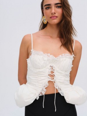 White For Love & Lemons Camdyn Top | US-UQGJ12368