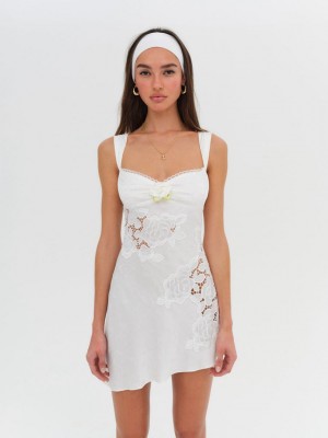 White For Love & Lemons Claudia Mini Dress | US-HWXO75892