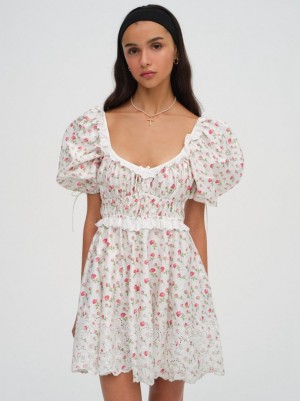 White For Love & Lemons Jackson Mini Dress | US-HMLB61508