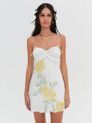 White For Love & Lemons Millie Mini Dress | US-WQTI86405