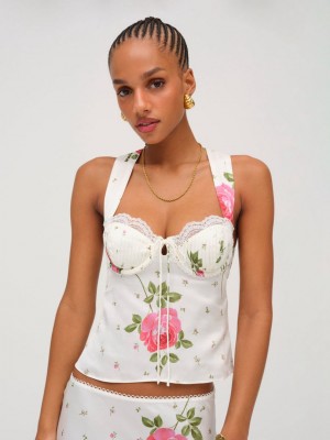 White For Love & Lemons Rosebud Corset Top | US-JZLF10475