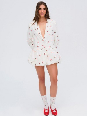 White For Love & Lemons Talia Blazer Mini Dress | US-JBAC54963