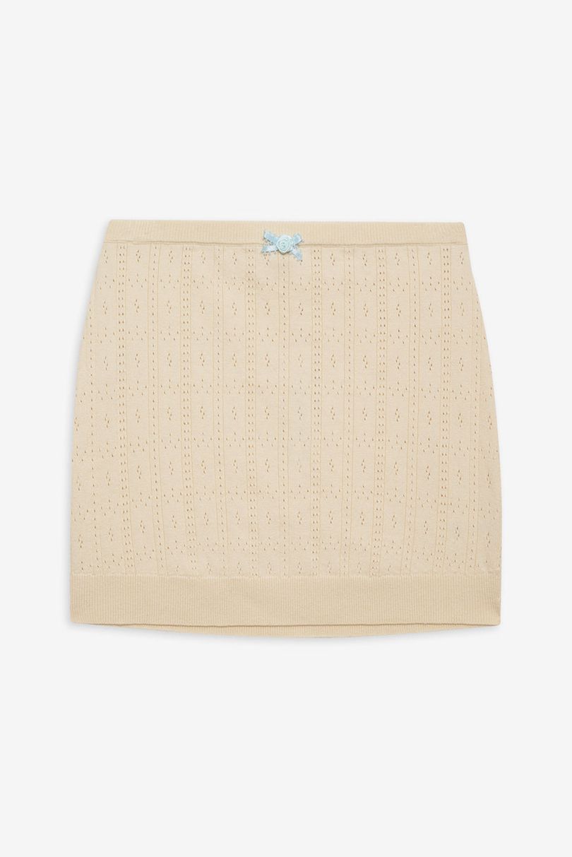 Beige For Love & Lemons Daniela Knit Mini Skirt | US-HSGQ82497