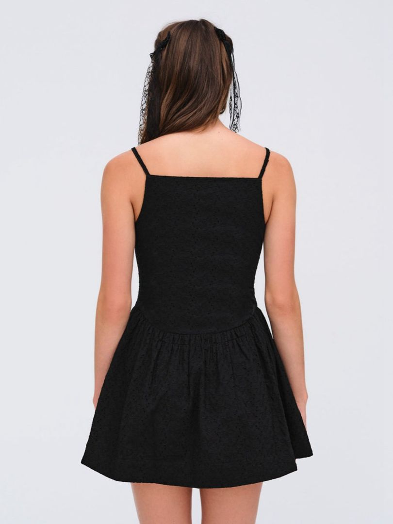 Black For Love & Lemons Beau Mini Dress | US-SUNV10254