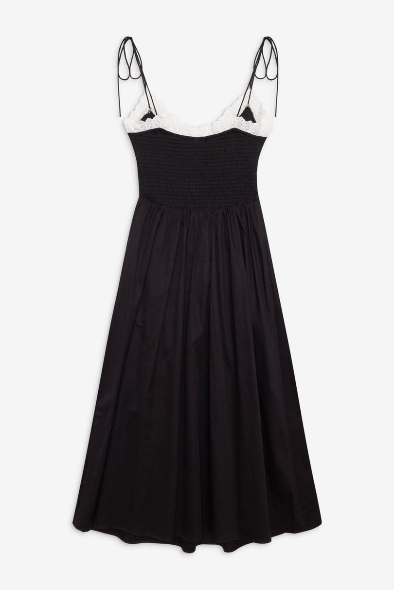 Black For Love & Lemons Bethany Midi Dress | US-WIGZ78921