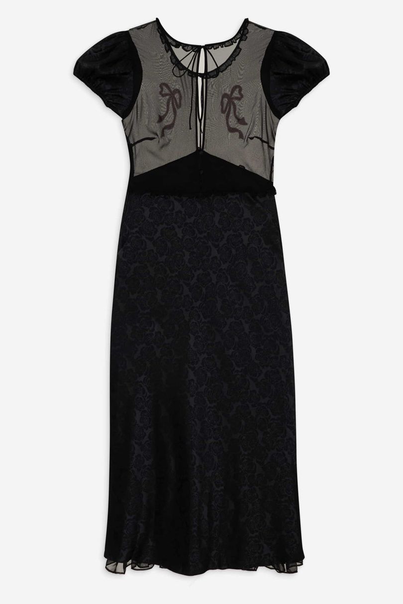 Black For Love & Lemons Catalina Slip Dress | US-UKST36980