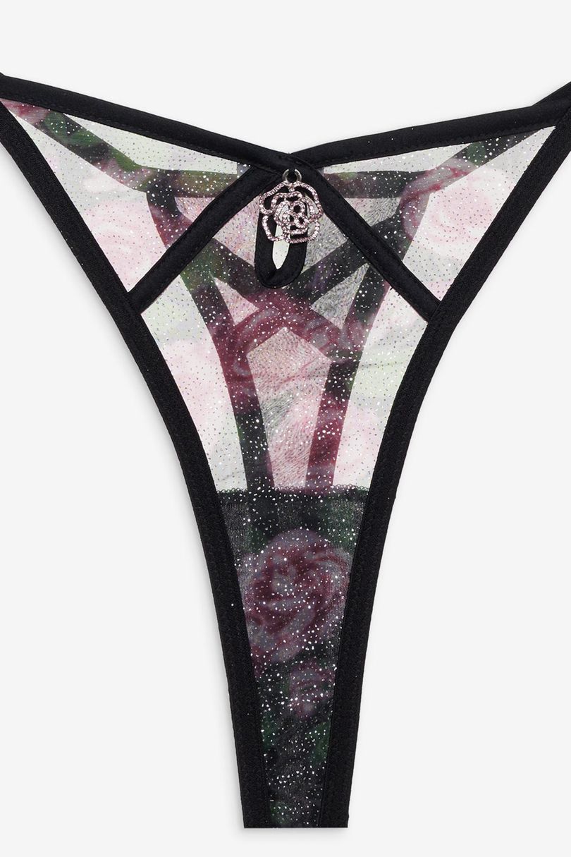 Black For Love & Lemons Ciara Thong | US-SBMH65738