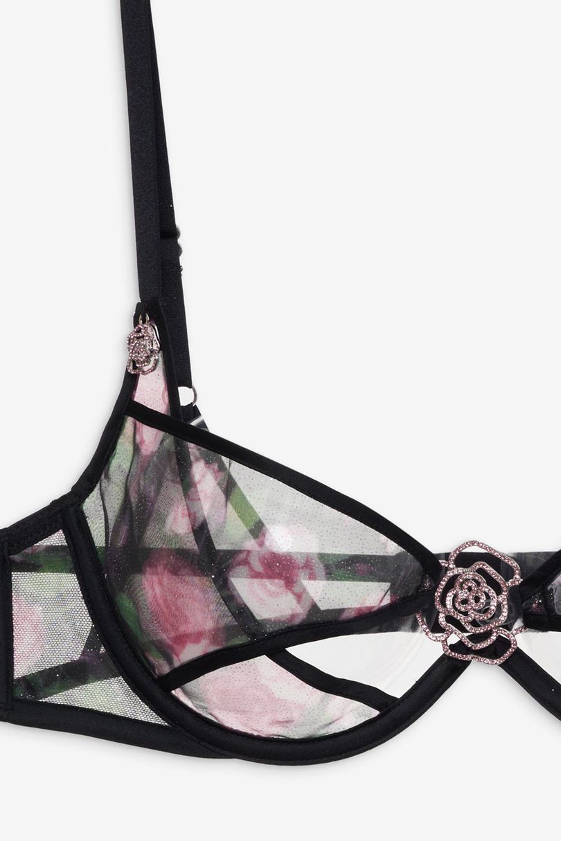 Black For Love & Lemons Ciara Underwire Bra | US-FLGX3475