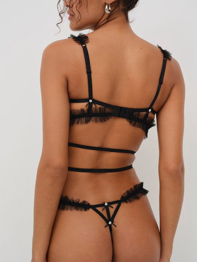 Black For Love & Lemons Estella Thong | US-TJMG6849