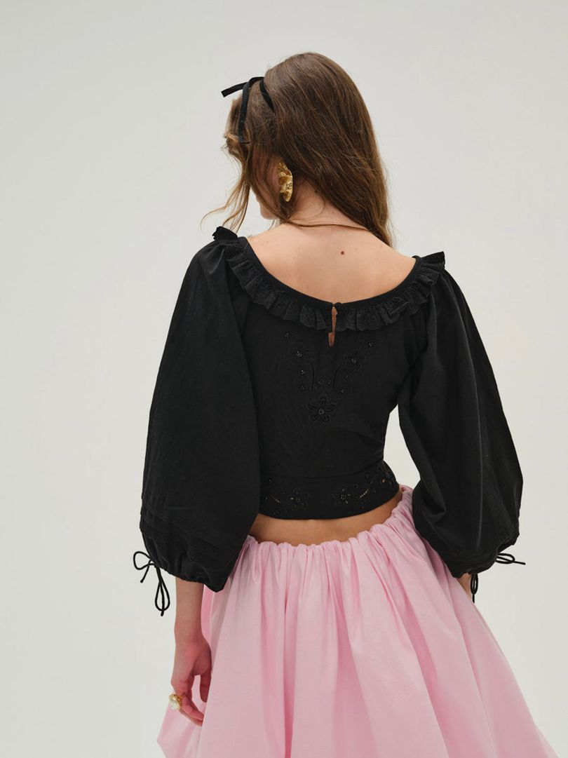 Black For Love & Lemons Harlow Top | US-BNRM13520