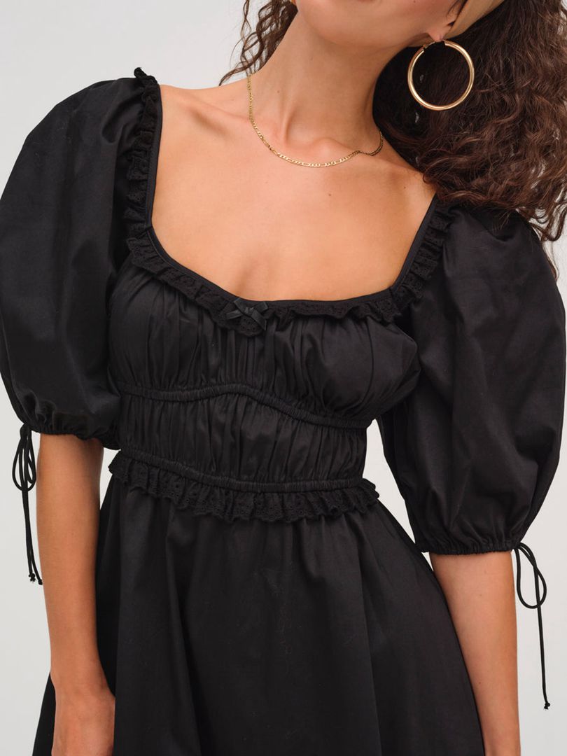 Black For Love & Lemons Jackson Mini Dress | US-TUVP48571