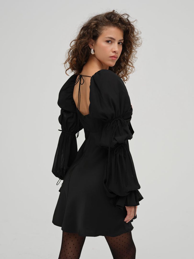 Black For Love & Lemons Jillian Mini Dress | US-ROMY71295