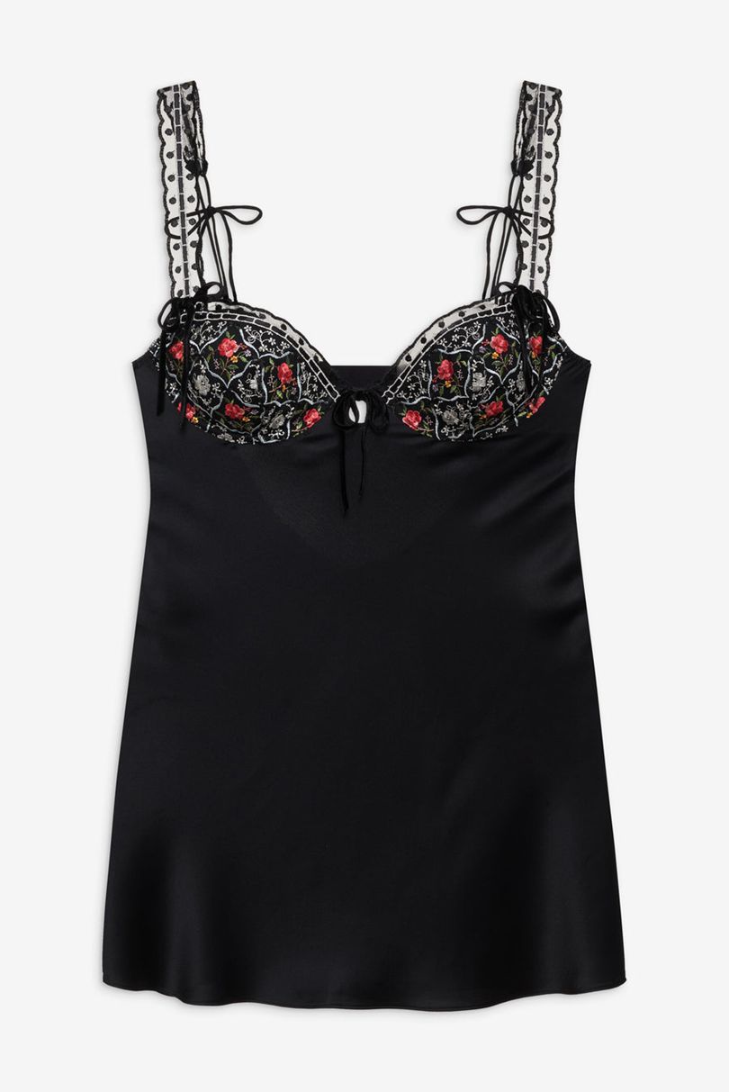 Black For Love & Lemons Loretta Slip Dress | US-INQL31409