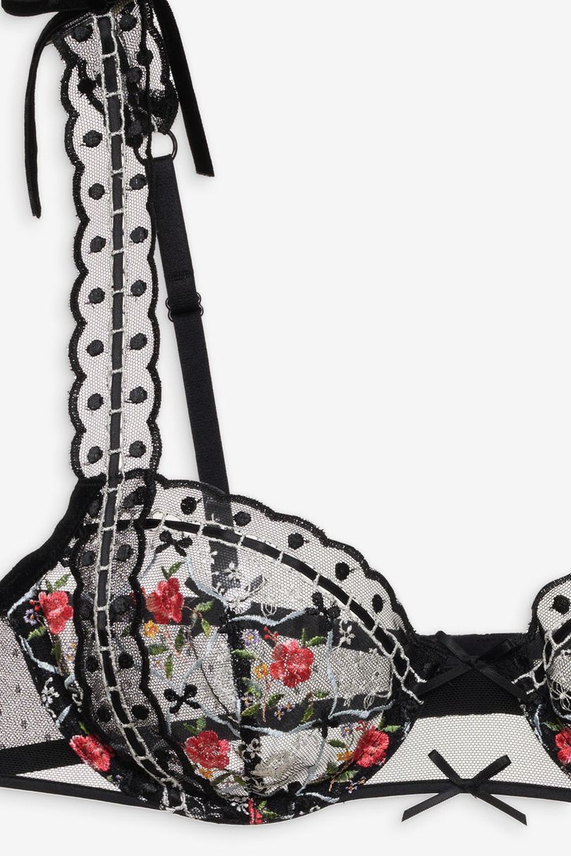 Black For Love & Lemons Loretta Underwire Bra | US-PDKJ5218