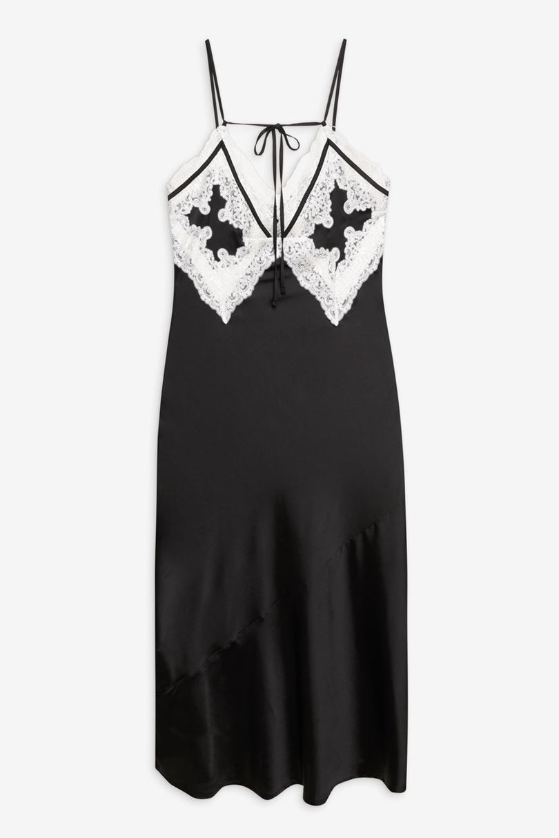 Black For Love & Lemons Maeve Slip Dress | US-PFQD26784