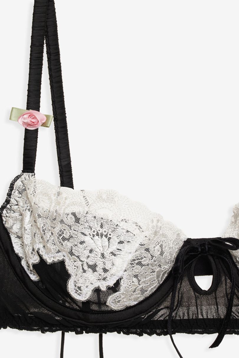 Black For Love & Lemons Maeve Underwire Bra | US-VCWT68259