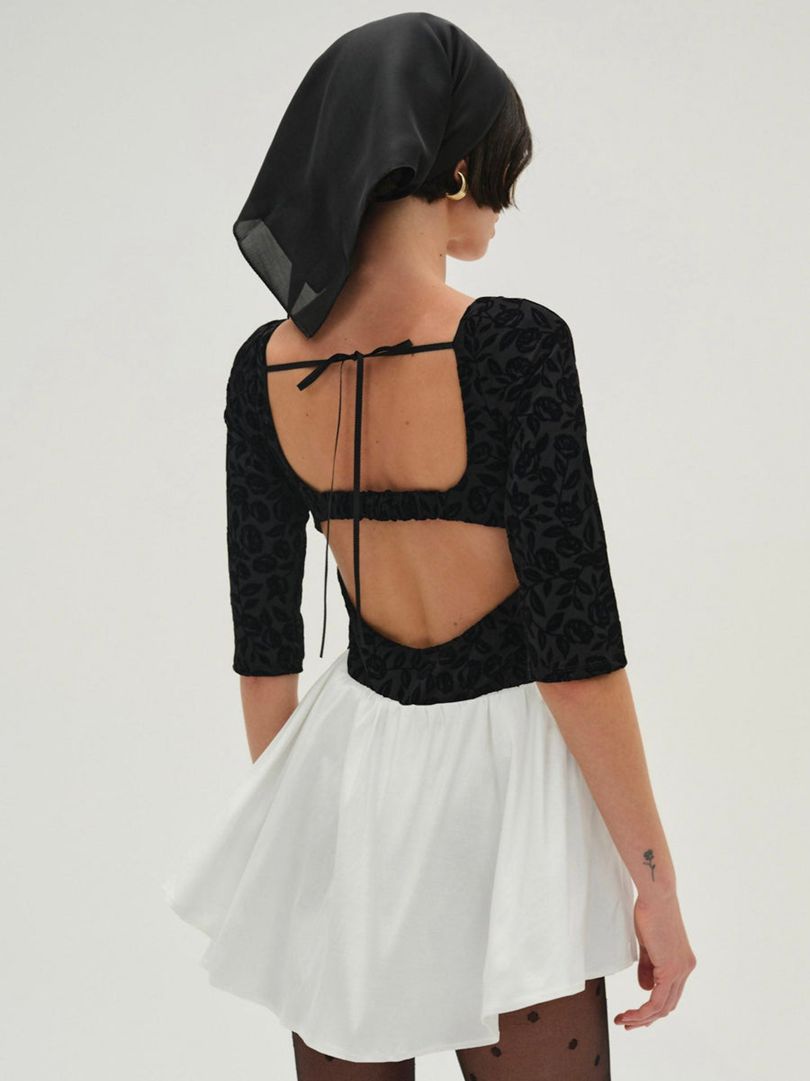 Black For Love & Lemons Midnight Mini Dress | US-BUGS13045