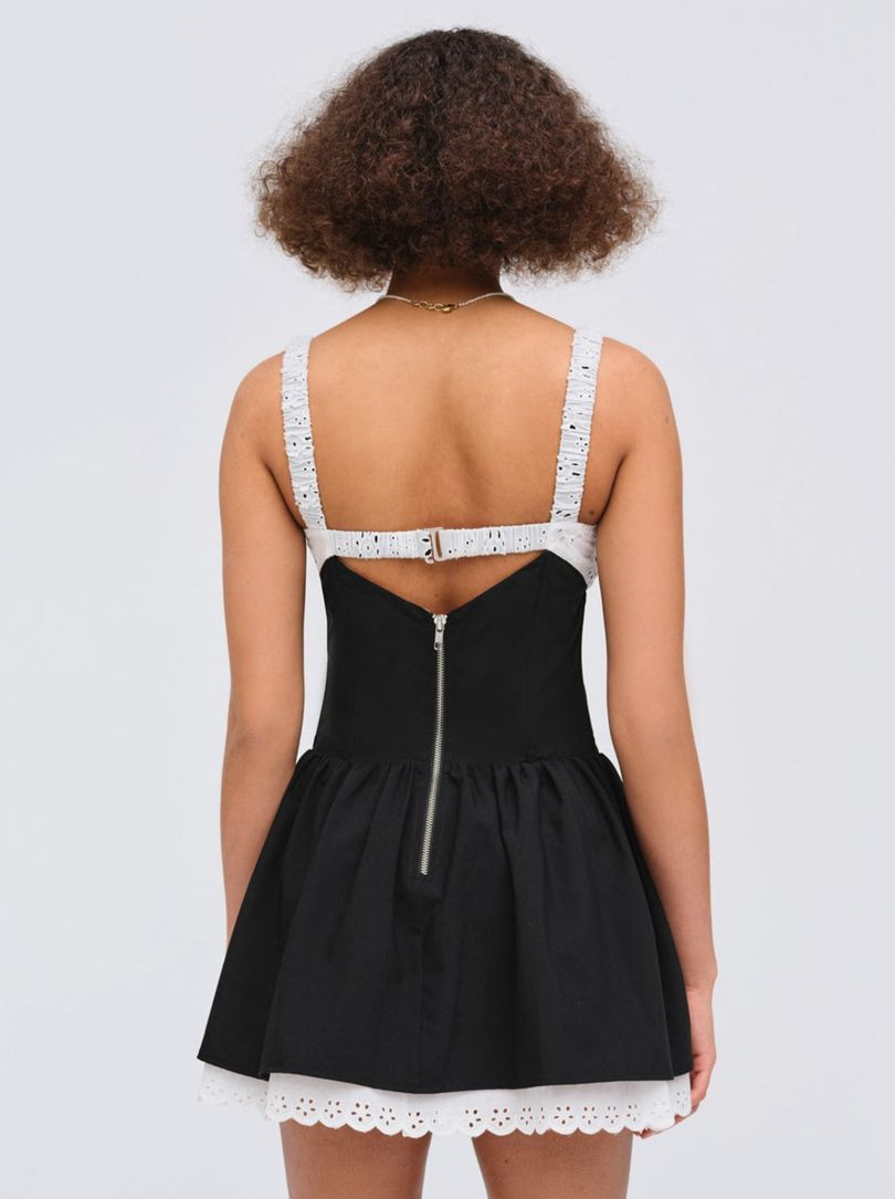 Black For Love & Lemons Minette Mini Dress | US-NHQO23810