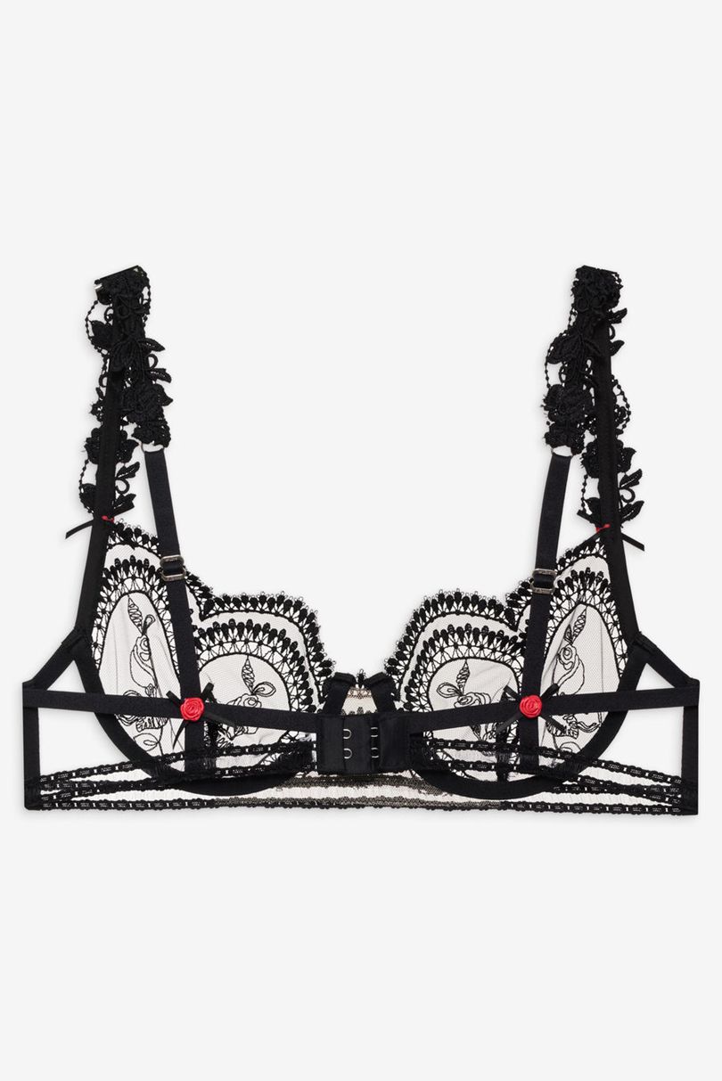 Black For Love & Lemons Roxanne Underwire Bra | US-ERJH51834