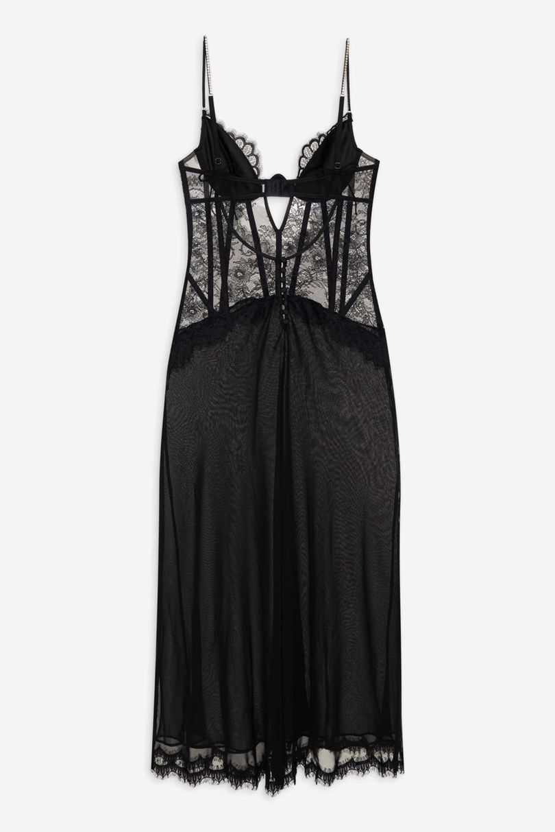 Black For Love & Lemons Sharon Slip Dress | US-CAXB91673