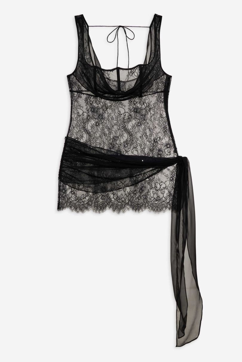 Black For Love & Lemons Sonja Slip Dress | US-PHYR14367