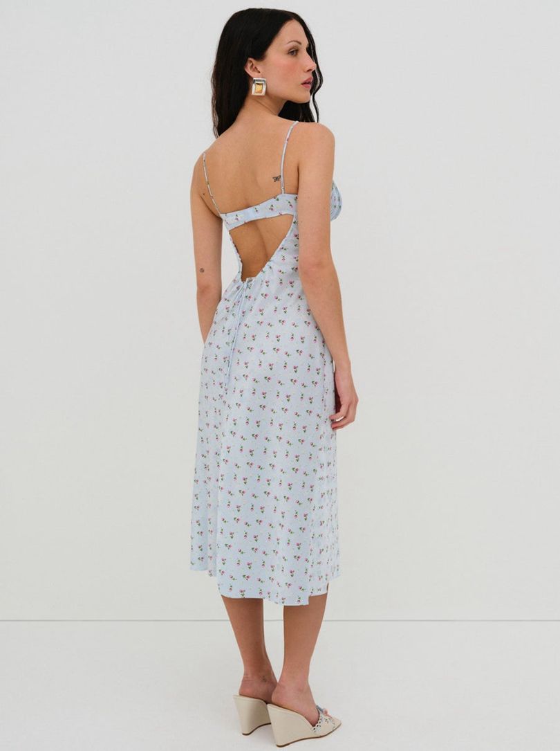 Blue For Love & Lemons Aurelia Slip Dress | US-QBMS80569