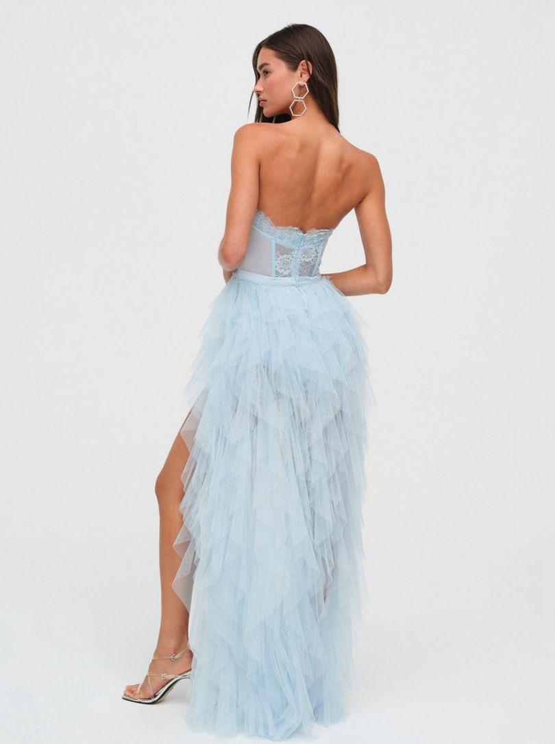 Blue For Love & Lemons Bustier Gown Maxi Dress | US-TMSY59186