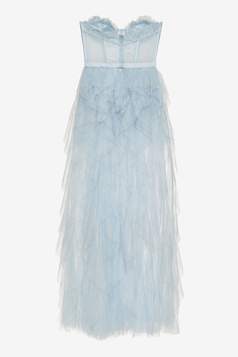 Blue For Love & Lemons Bustier Gown Maxi Dress | US-TMSY59186