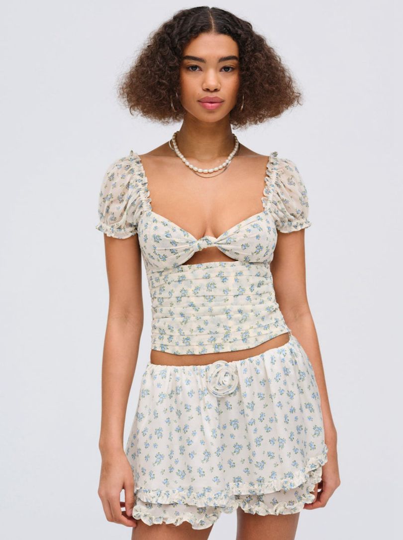 Blue For Love & Lemons Chateau Top | US-NYIL79854