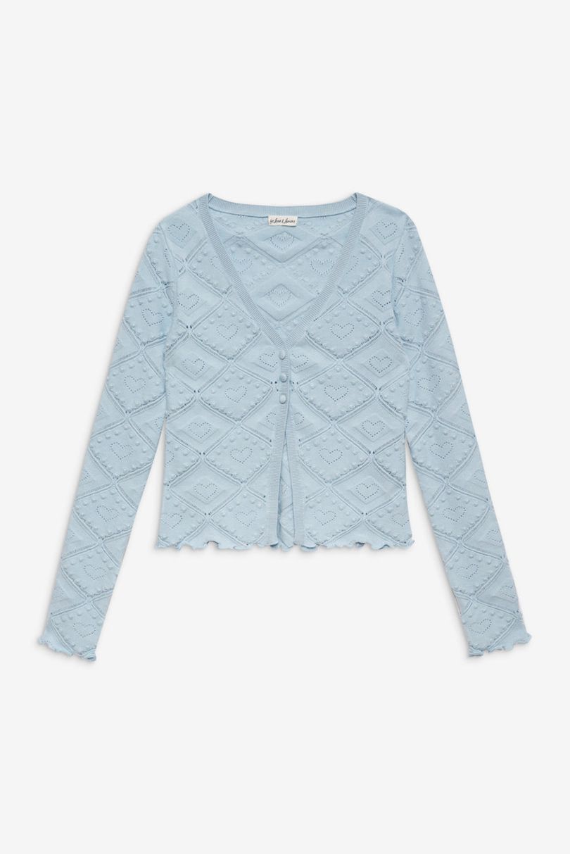 Blue For Love & Lemons Coco Knit Cardigan | US-PATD24713