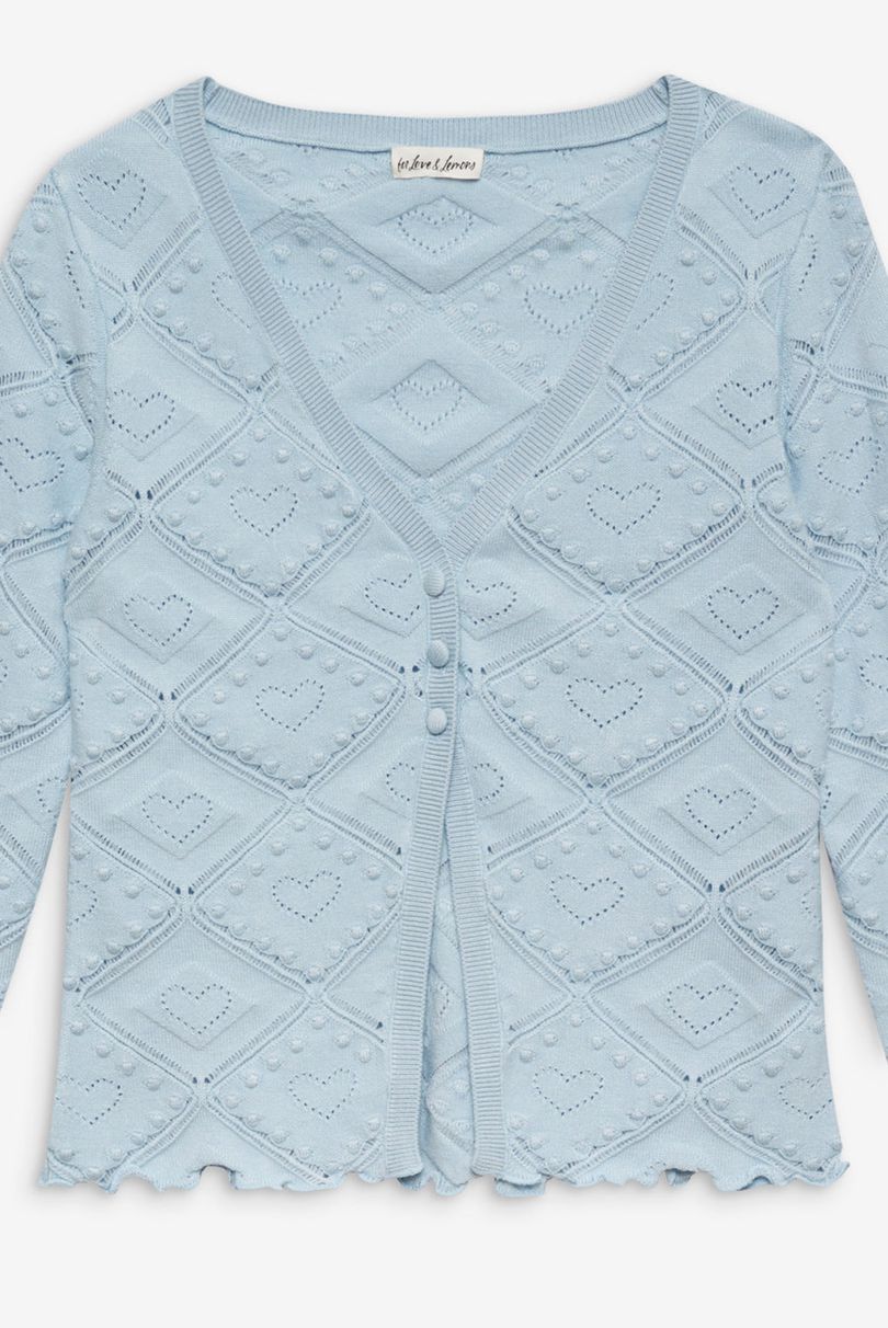 Blue For Love & Lemons Coco Knit Cardigan | US-PATD24713