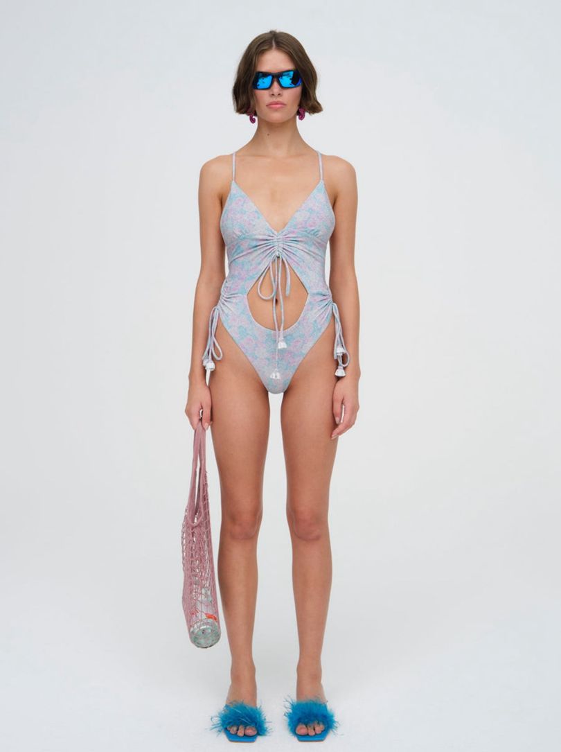 Blue For Love & Lemons Colline One Piece Swimsuit | US-TFIH16375