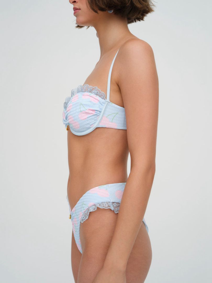 Blue For Love & Lemons Graceanne Ruffle Bikini Bottom | US-UVYX23678