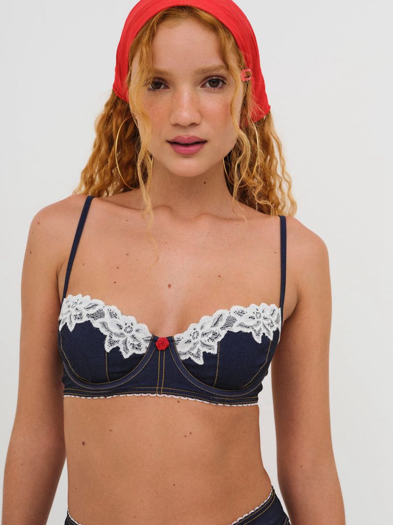 Blue For Love & Lemons Iris Underwire Bra | US-BMSA95143