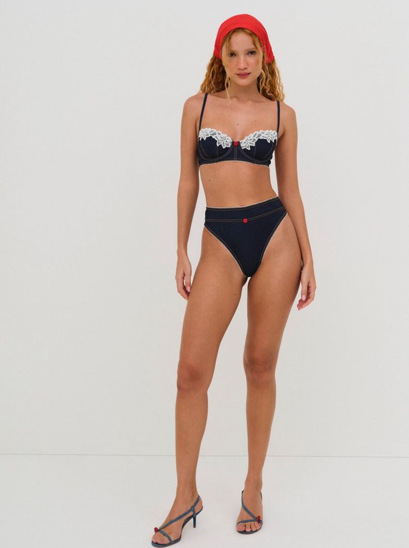 Blue For Love & Lemons Iris Underwire Bra | US-BMSA95143