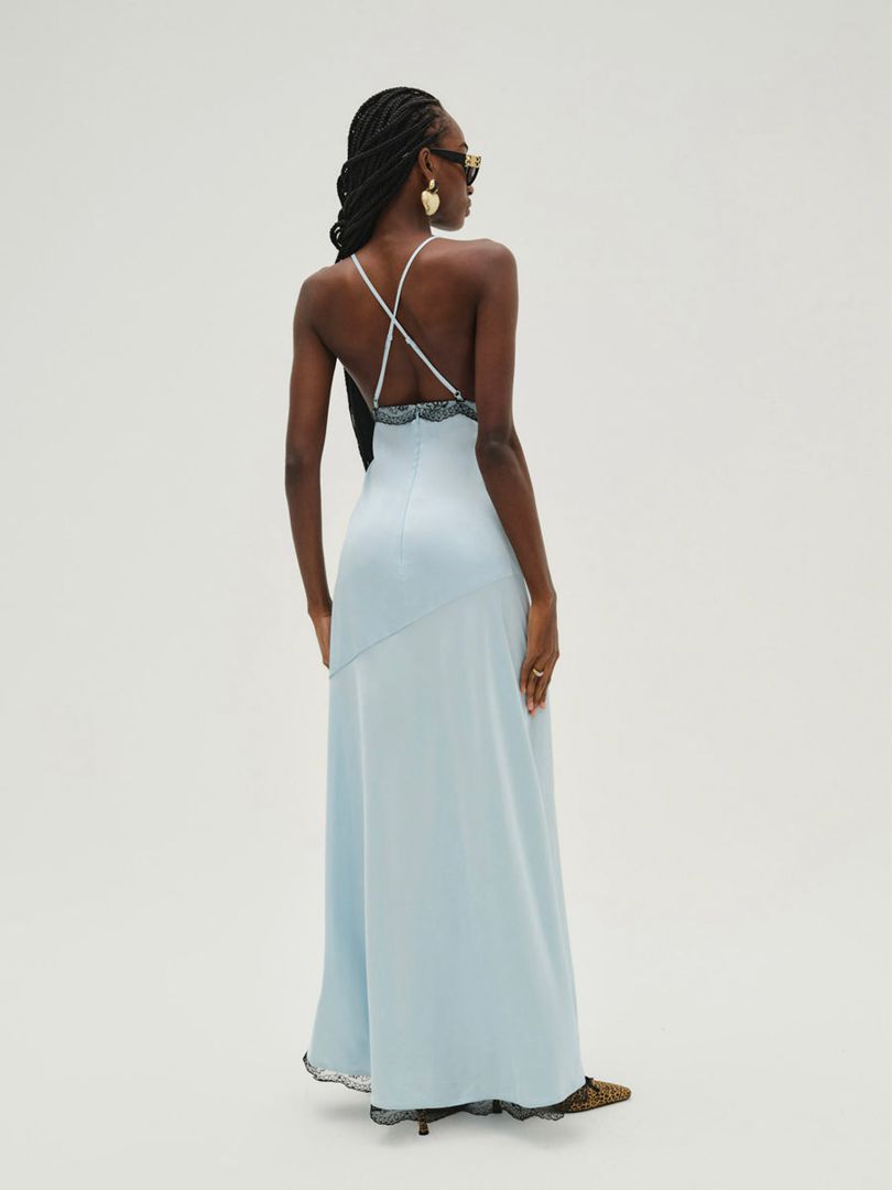 Blue For Love & Lemons Mariella Maxi Dress | US-PHMF42360