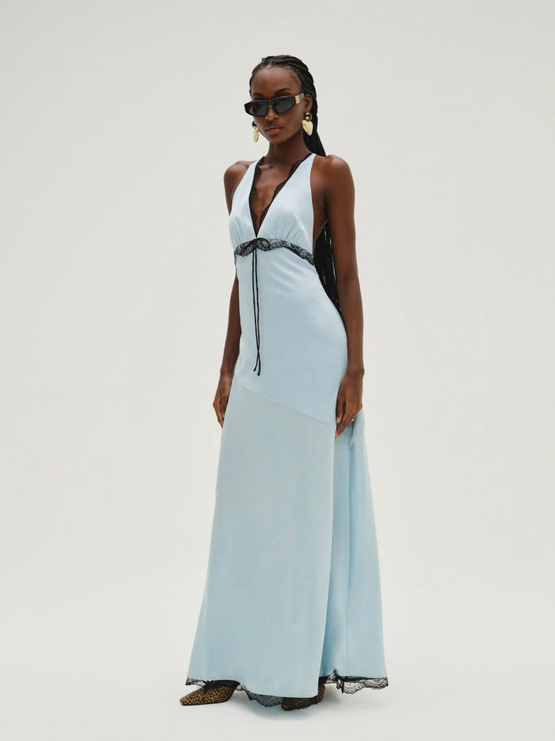 Blue For Love & Lemons Mariella Maxi Dress | US-PHMF42360