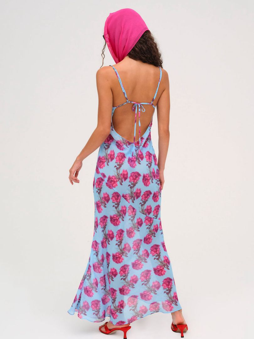 Blue For Love & Lemons Marina Maxi Dress | US-TULH89017