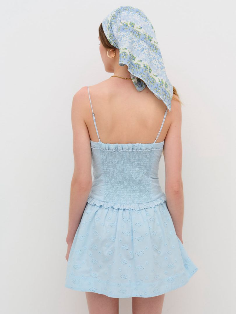 Blue For Love & Lemons Marlowe Mini Dress | US-PEXR2984