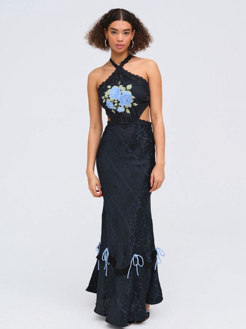 Blue For Love & Lemons Mathilde Maxi Dress | US-PTQW84710